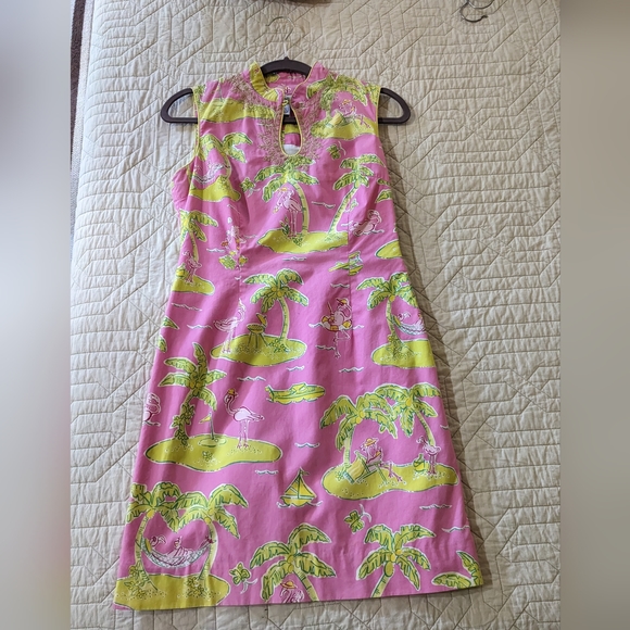 Lily Pulitzer flamingo cotton dress - Picture 2 of 7